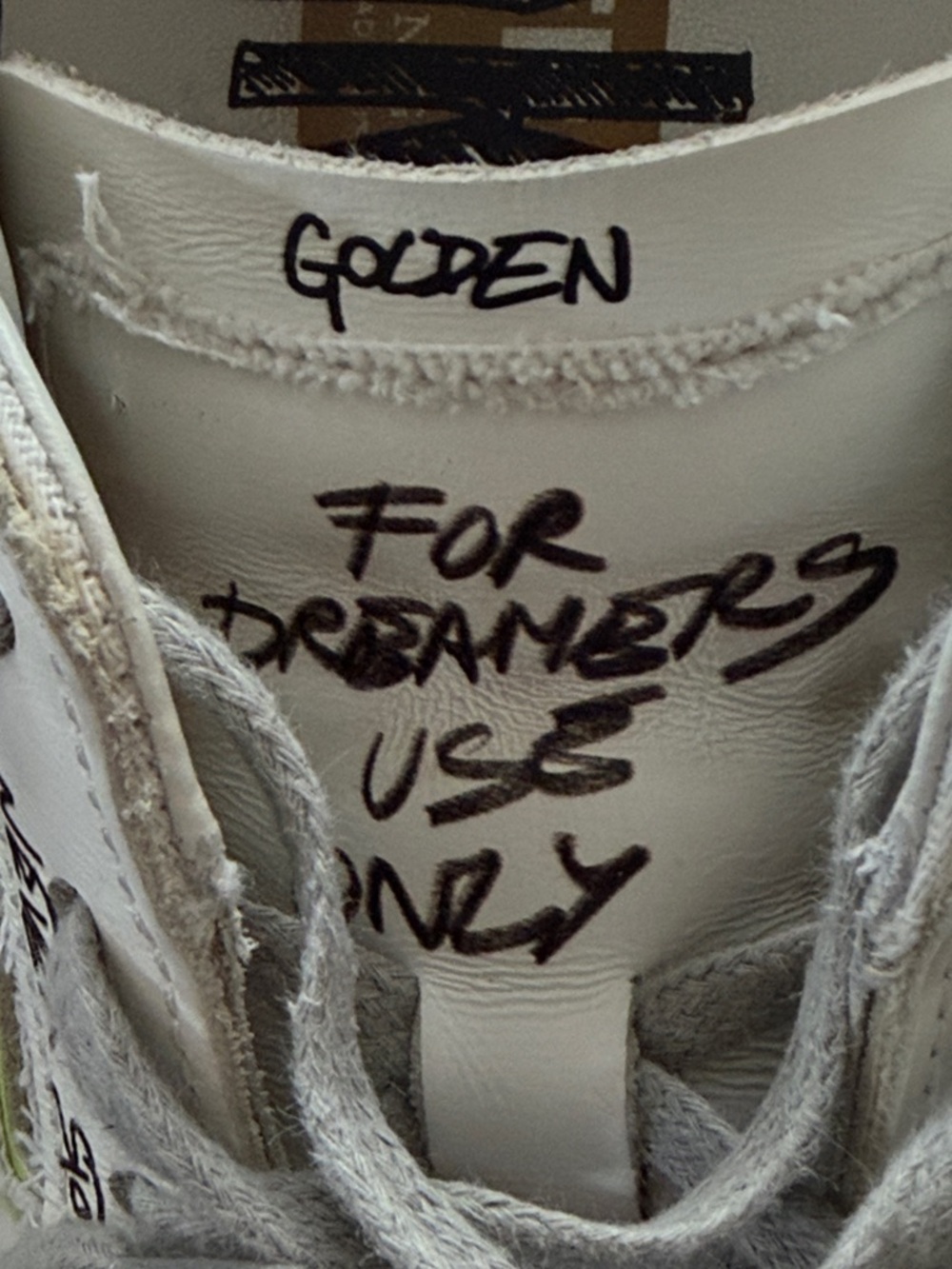 Golden Goose White Low-Top Sneakers with Multicolor Graffiti Accents - Picture 14 of 15